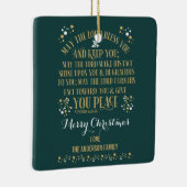 Eigen kerstcadeaunummers 6:24-26 Foto Keramisch Ornament (Rechts)