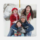 Eigen kerstcadeaunummers 6:24-26 Foto Keramisch Ornament (Achterkant)