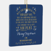 Eigen kerstcadeaunummers 6:24-26 Foto Keramisch Ornament (Rechts)