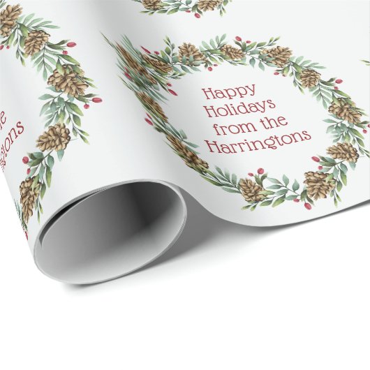Eigen kerstcadeaupapier met kersttaart cadeaupapier (Rol Hoek)