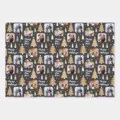 Eigen kerstcadeaupapier zwart wit inpakpapier vel (Voorkant)