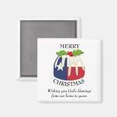 Eigen kerstcadeaupleister voor patriottische TEXAS Magneet (Voorkant / Achterkant)