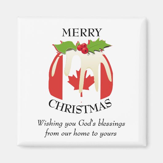 Eigen kerstcadeaupleisterpatriottische CANADA-VLAG Magneet (Voorkant)