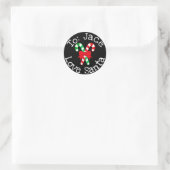 Eigen kerstcadeaus van kerstcadeaulabel voor kerst ronde sticker (Tas)
