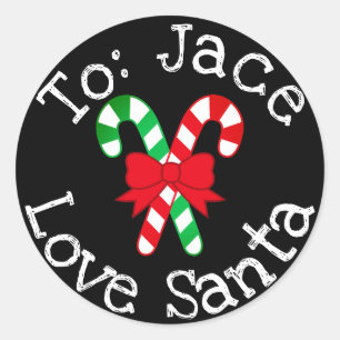 Eigen kerstcadeaus van kerstcadeaulabel voor kerst ronde sticker