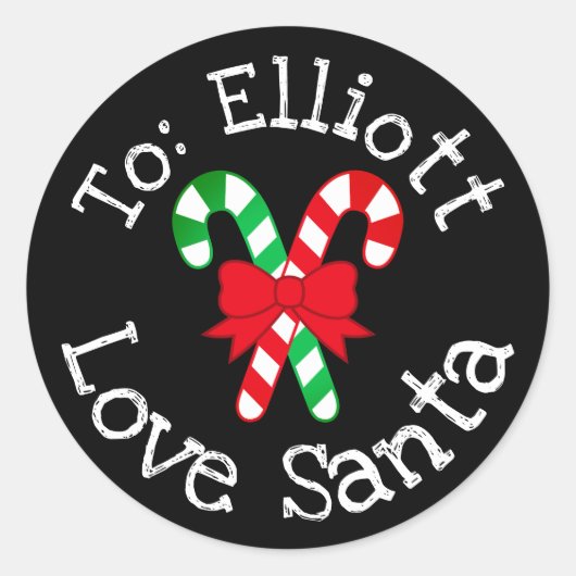 Eigen kerstcadeaus van kerstcadeaulabel voor kerst ronde sticker (Voorkant)