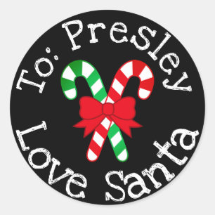 Eigen kerstcadeaus van kerstcadeaulabel voor kerst ronde sticker