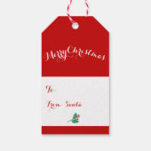 Eigen kerstcadeaus voor rood en wit cadeaulabel (Achterkant)