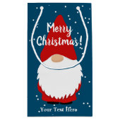 Eigen kerstcadeautassen met schattige wintergnoom klein cadeauzakje (Achterkant)