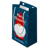 Eigen kerstcadeautassen met schattige wintergnoom klein cadeauzakje (Voorkant Gekanteld)