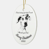 Eigen kerstcadeautje - Grote Dane Dog Humor Keramisch Ornament (Links)