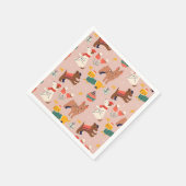 Eigen kerstcadeautjes met schattige honden servet (Hoek)