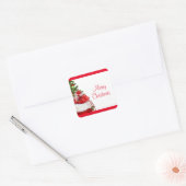 Eigen kerstcadeautjes Sjabloon voor fijne kerst Vierkante Sticker (Envelop)