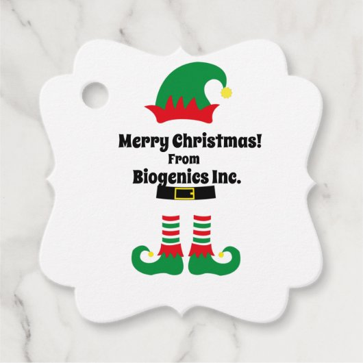 Eigen kerstcadeautjes voor bedrijven/werknemers bedankjes labels (Voorkant)