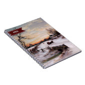 Eigen kerstcadeautjes voor films met fijne illustr notitieboek (Rechterzijde)