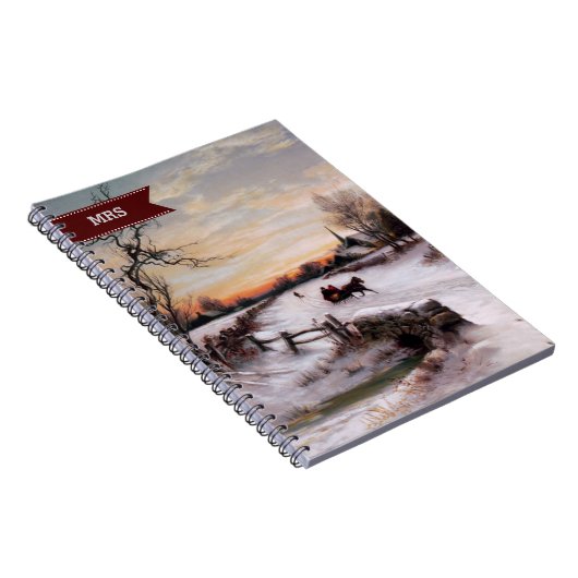 Eigen kerstcadeautjes voor films met fijne illustr notitieboek (Rechterzijde)