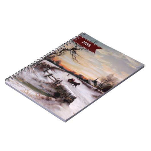 Eigen kerstcadeautjes voor films met fijne illustr notitieboek (Linkerzijde)