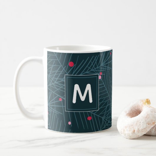 Eigen kerstcadeautjes voor monogram feestdag koffiemok (Met donut)
