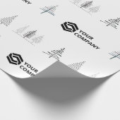 Eigen kerstcadeautjes voor zakelijke Logo Cadeaupapier (Hoek)