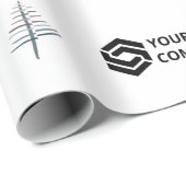 Eigen kerstcadeautjes voor zakelijke Logo Cadeaupapier (Rol Hoek)