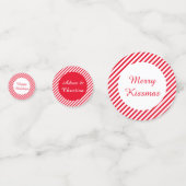 Eigen kerstcadeauzegels confetti (Voorkanten)