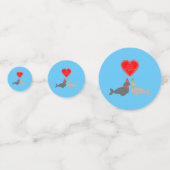 Eigen kerstcadeauzegels confetti (Achterkanten)