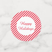 Eigen kerstcadeauzegels confetti (Kleine voorkant)