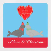 Eigen kerstcadeauzegels labels (Design 2)