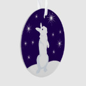 Eigen kerstcirkel Ornament konijn (voorkant)