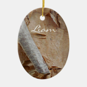 Eigen kerstdecoratie in Ojibwe Keramisch Ornament