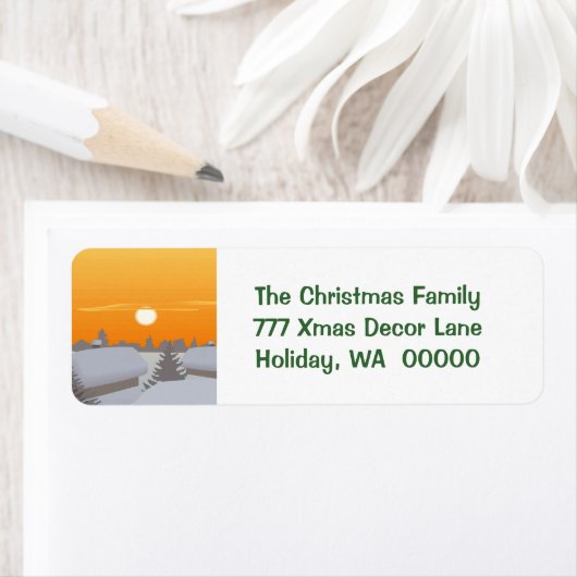 Eigen kerstenveloppen voor feestjes etiket (Insitu)