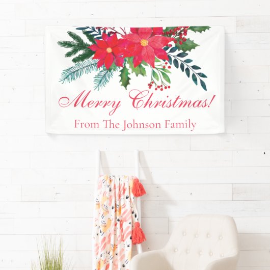 Eigen kerstfeest Bouquet Spandoek (Insitu)