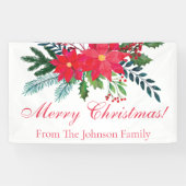 Eigen kerstfeest Bouquet Spandoek (Horizontaal)