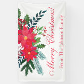 Eigen kerstfeest Bouquet Spandoek (Verticaal)