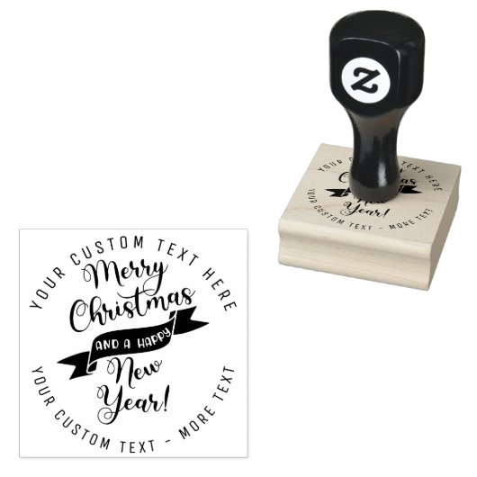 Eigen kerstfeest BUSINESS LOGO Rubber Stempel (Gestempeld)