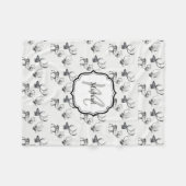 Eigen kerstfeest  Der Head Antlers Patroon Fleece Deken (Voorkant (Horizontaal))