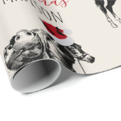 Eigen kerstfeest Donkey Santa Hat Cadeaupapier (Rol Hoek)