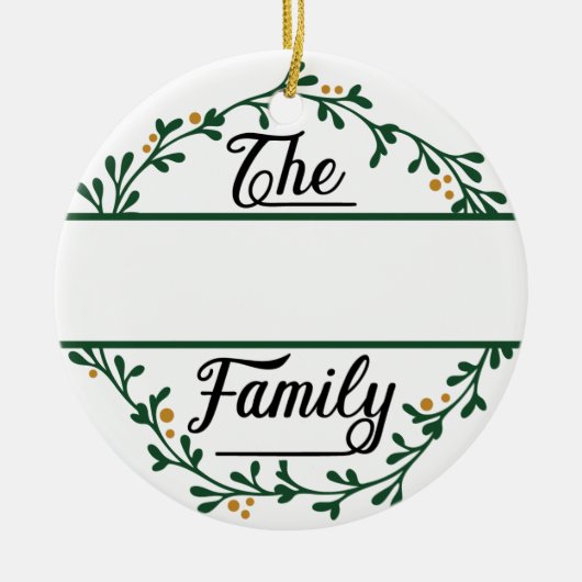 Eigen kerstfeest keramisch ornament (Voorkant)