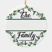 Eigen kerstfeest keramisch ornament (Achterkant)