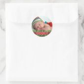 Eigen kerstfeest Liefde Joy Foto Sticker (Tas)