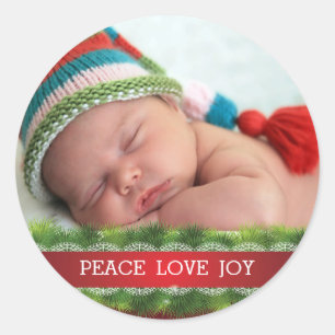 Eigen kerstfeest Liefde Joy Foto Sticker