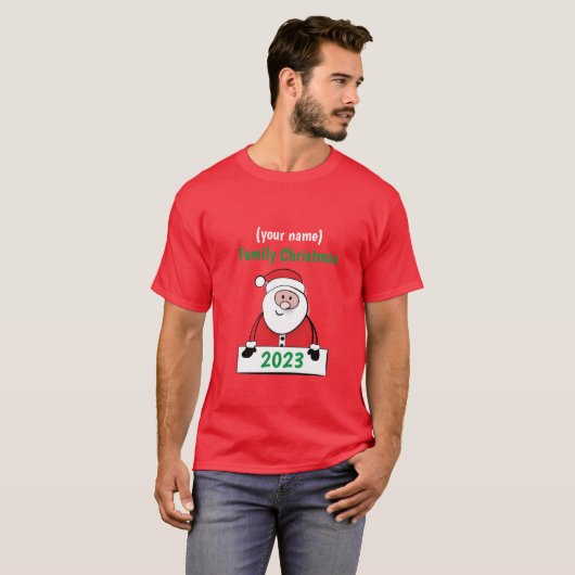 Eigen kerstfeest t-shirt (Voorkant volledig)