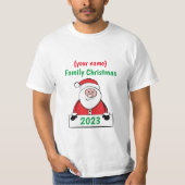 Eigen kerstfeest t-shirt (Voorkant)