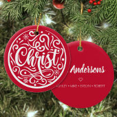 Eigen kerstfeestdag kerkfeestdag keramisch ornament