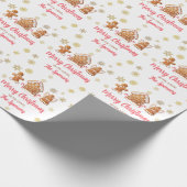 Eigen kerstfeestdag met feestdag cadeaupapier (Hoek)