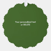 Eigen kerstfeestdag voor zakelijke Logo Ornament Kaart (Achterkant)