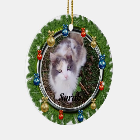 Eigen kerstfeestdagen keramisch ornament (Rechts)