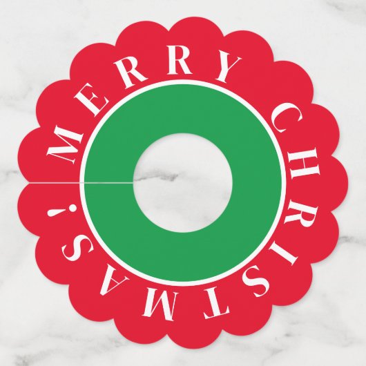 Eigen kerstfeestdagen - Labels met gescand wijngla (Voorkant)