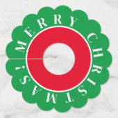 Eigen kerstfeestdagen - Labels met gescand wijngla (Achterkant)