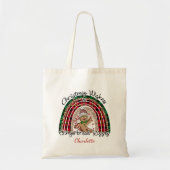 Eigen kerstfeestdagen met kerstwens Gingerbrood Ki Tote Bag (Voorkant)
